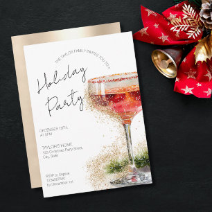 Cocktails Festliche Getränke Weihnachts-Party Einladung