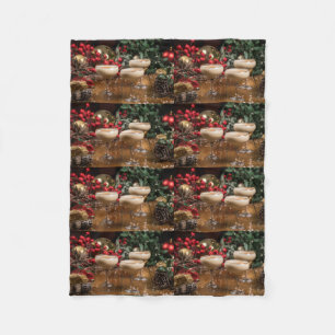 *COCKTAILS GALORE* CHRISTMAS BLANKET FLEECEDECKE