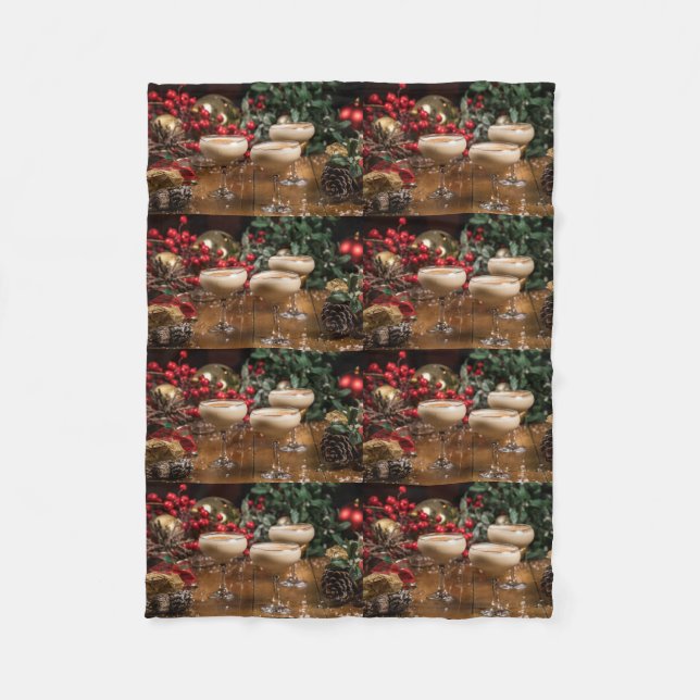 *COCKTAILS GALORE* CHRISTMAS BLANKET FLEECEDECKE (Vorderseite)