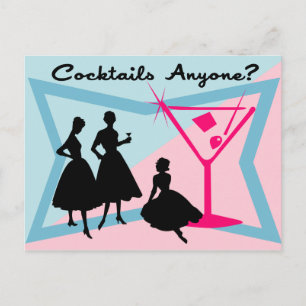 Cocktails gefällig? Postkarte