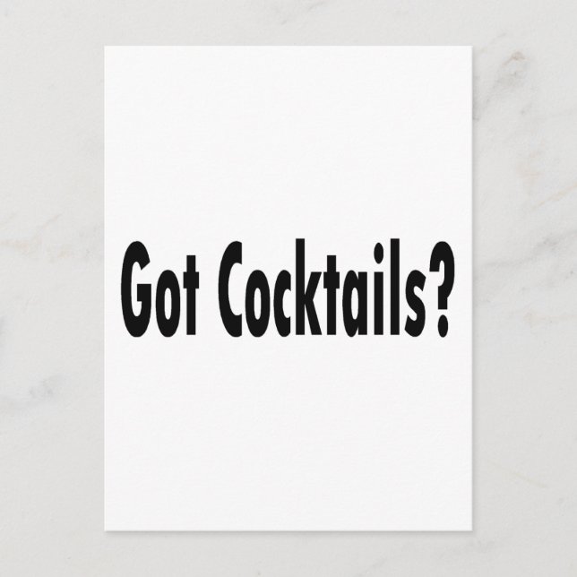 Cocktails got? postkarte (Vorderseite)