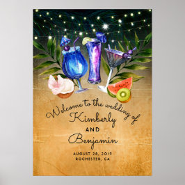 Cocktails Hochzeitsschreiben Poster