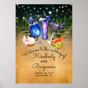 Cocktails Hochzeitsschreiben Poster