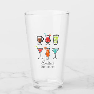 Cocktails Illustration Embrace Diversity Modernes Glas