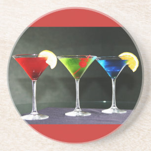 ***COCKTAILS IM ÜBERFLUSS*** SANDSTEIN-UNTERSETZER GETRÄNKEUNTERSETZER