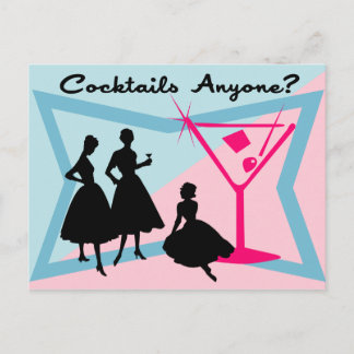 Cocktails irgendjemand? Postkarte