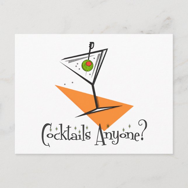 Cocktails irgendjemand? postkarte (Vorderseite)