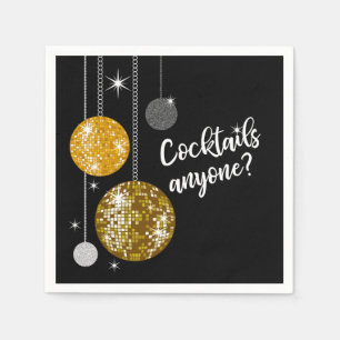 Cocktails jedermann Discoballserviette Serviette