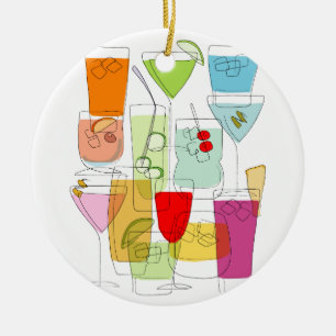 Cocktails Keramikornament