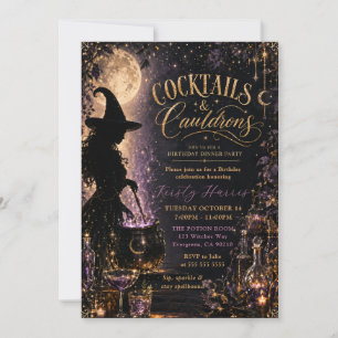 Cocktails & Kessel Geburtstagsdinnerparty Einladung