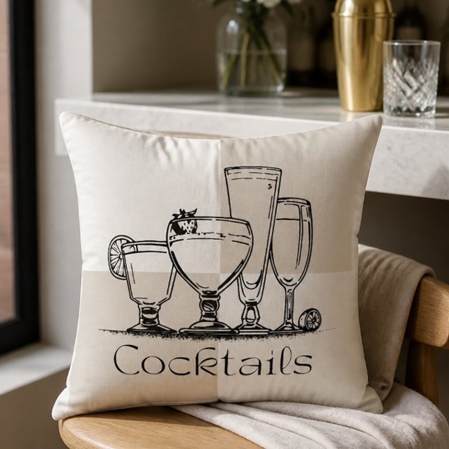 Cocktails-Kissen im Quadrat Kissen (Von Creator hochgeladen)