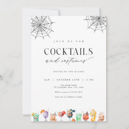 Cocktails & Kostüme Halloween-Party Einladung
