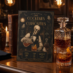 Cocktails & Kuriositäten Luxus-Halloween-Cocktail  Feiertagskarte