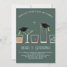 Cocktails Martini Bar Abschlussfeier Einladung