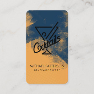 Cocktails Martini Getränk Logo Visitenkarte