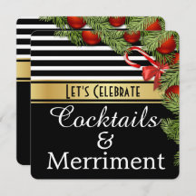 "Cocktails & Merriment" Einladung zur Feier