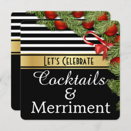 "Cocktails & Merriment" Einladung zur Feier