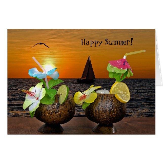 Cocktails mit Sailboat Sunset (Vorderseite (Horizontal))