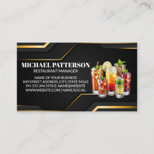 Cocktails mixen   Barkeeper   Mixology Visitenkarte