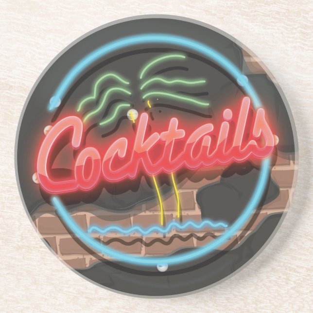 Cocktails Nightclub Getränkeuntersetzer (Vorne)