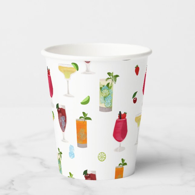 Cocktails & Party Drinks Pappbecher (Vorderseite)