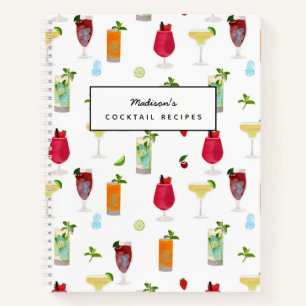 Cocktails Party Drinks Rezept Notizbuch