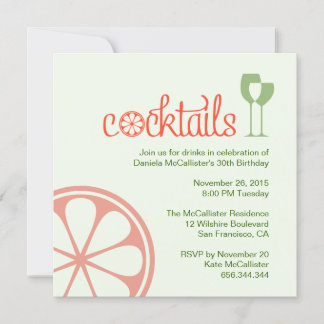 Cocktails Party Geburtstag Einladung
