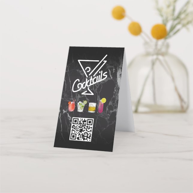Cocktails | QR-Code | Benutzerdefiniert hinzufügen Treuekarte (Vorderseite)