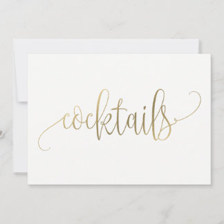 Cocktails Schild - Reizvolle Kalligrafie