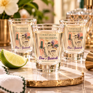 Cocktails & schlechte Entscheidungen New Orleans J Schnapsglas