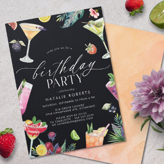 Cocktails | Spaß in jedem Alter Frauen Geburtstag Einladung