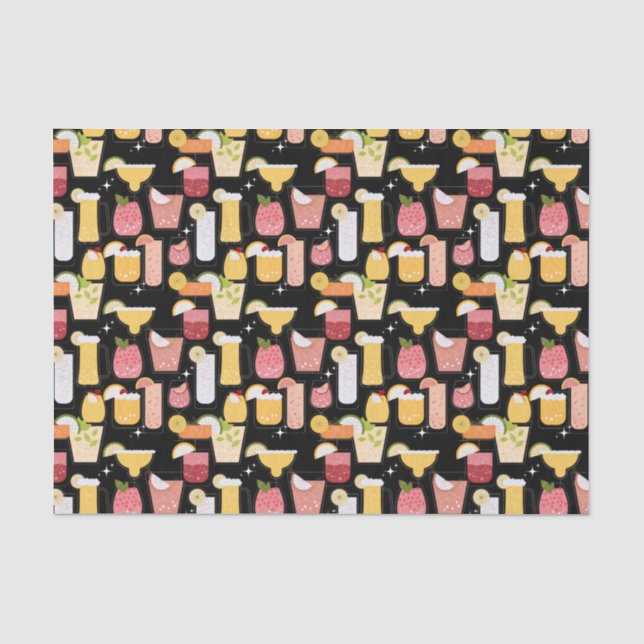 Cocktails Tissue Paper Seidenpapier (Vorderseite)