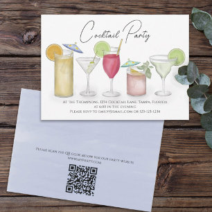 Cocktails trinken QR Code Party Website Einladung