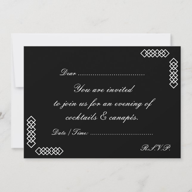 COCKTAILS U. CANAPES LADEN EIN EINLADUNG (Vorderseite)