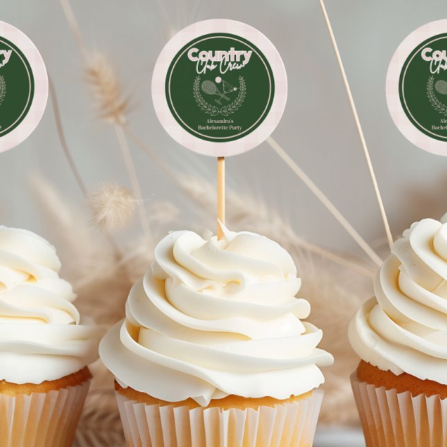 Cocktails und Country Clubs Bacheloretto Runder Aufkleber (Von Creator hochgeladen)