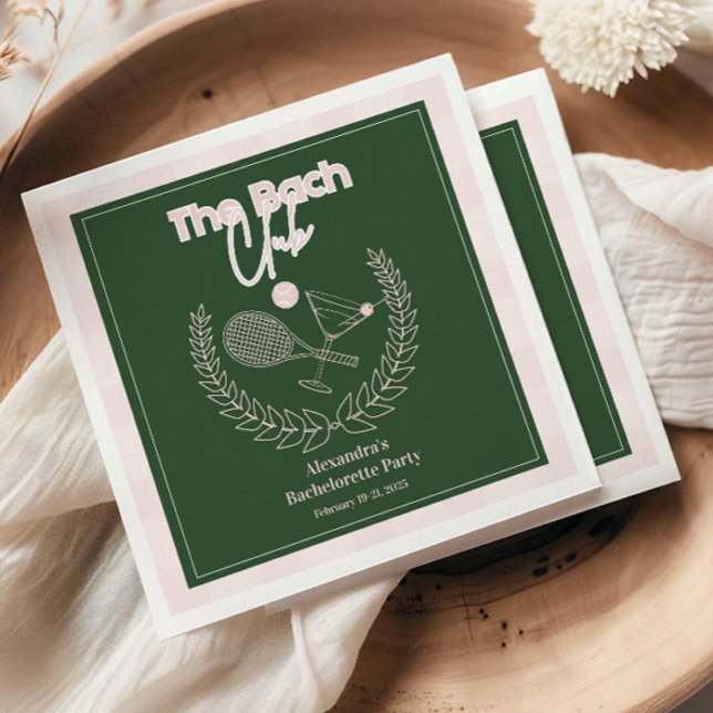Cocktails und Country Clubs Bacheloretto Serviette (Von Creator hochgeladen)