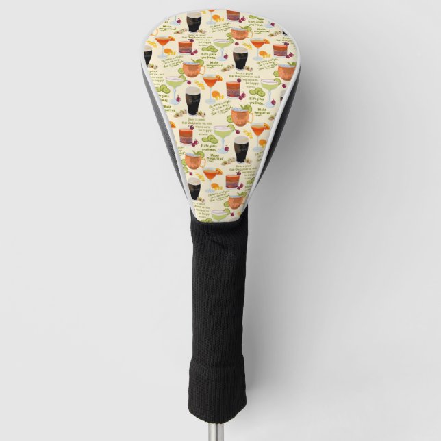 Cocktails und Gespräche Golf Headcover (Vorderseite)