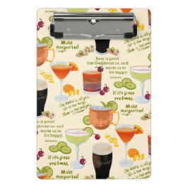 Cocktails und Gespräche Mini Klemmbrett