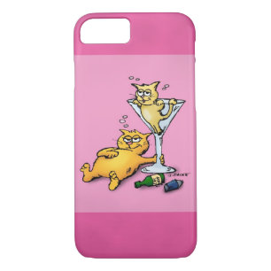 Cocktails und Kittens Pink Cartoon Case-Mate iPhone Hülle