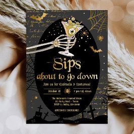 Cocktails und Kostüme Brews Boos Booze Halloween Einladung