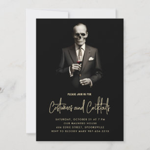 Cocktails und Kostüme Einladung