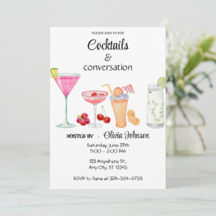 Cocktails und Party für Gespräche Einladung