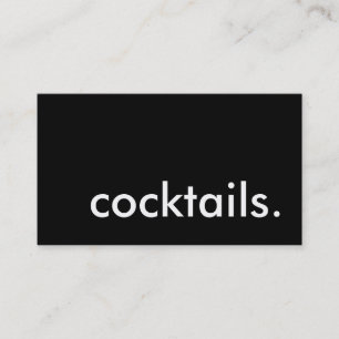 Cocktails. Visitenkarte