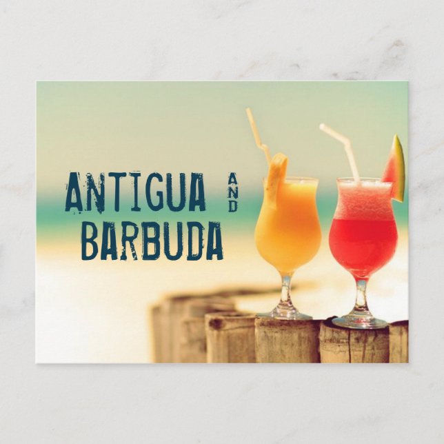 Cocktails von Antigua und Barbuda Postkarte (Vorderseite)