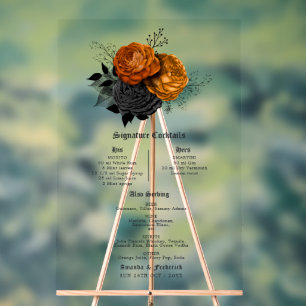 Cocktails von Shabby Orange und Black Gothic Signa Acrylschild