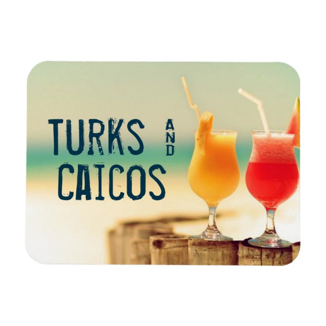 Cocktails von Turks & Caicos Magnet (Horizontal)