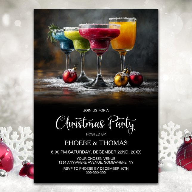 Cocktails Weihnachtsfeier Einladung (Von Creator hochgeladen)