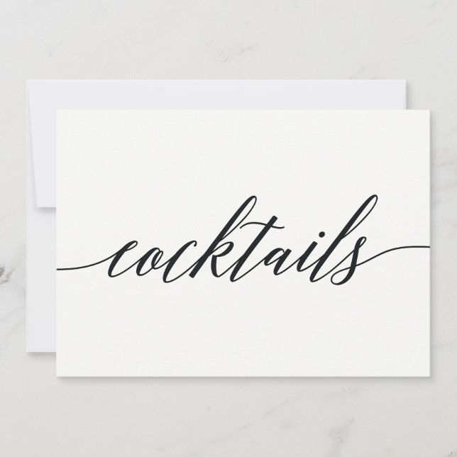 Cocktails Zeichen - Moderne Schrift (Vorderseite)