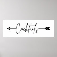 Cocktails-Zeichen Richtung Hochzeitszeichen