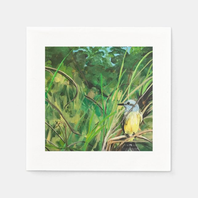 Cocktailserviette mit Vogel Serviette (Vorderseite)